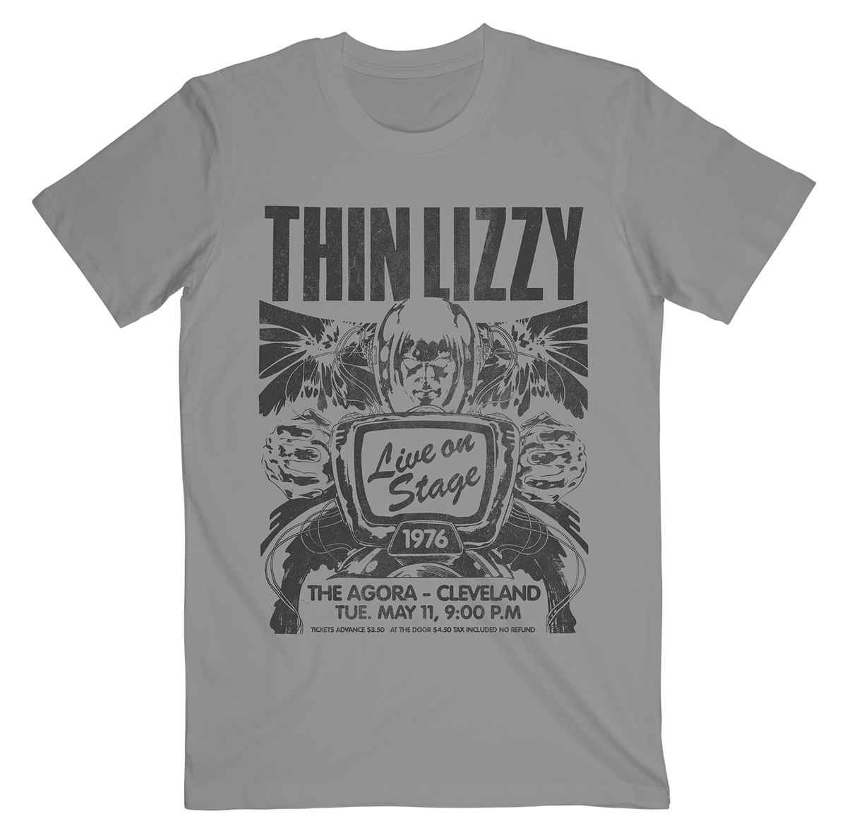Jailbreak Flyer Cleveland Grey Tee – Thin Lizzy