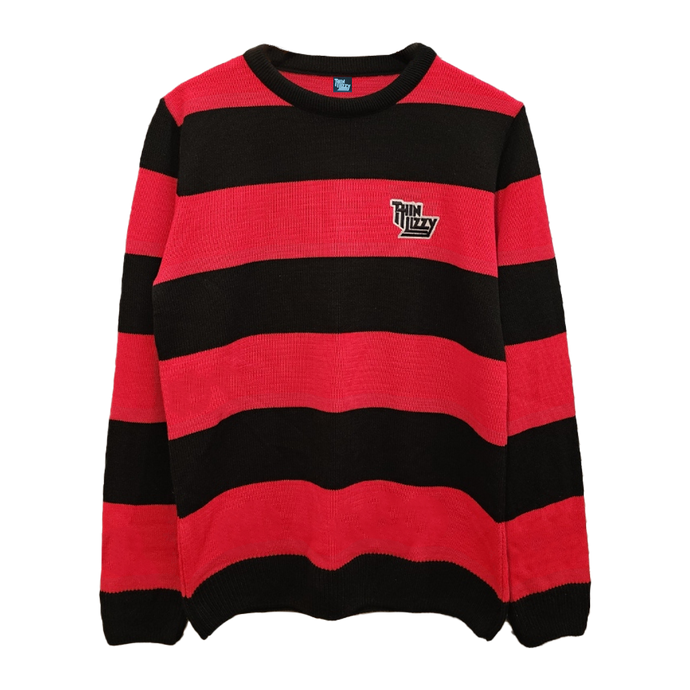 Thin Lizzy Embroidered Logo Stripe Jumper