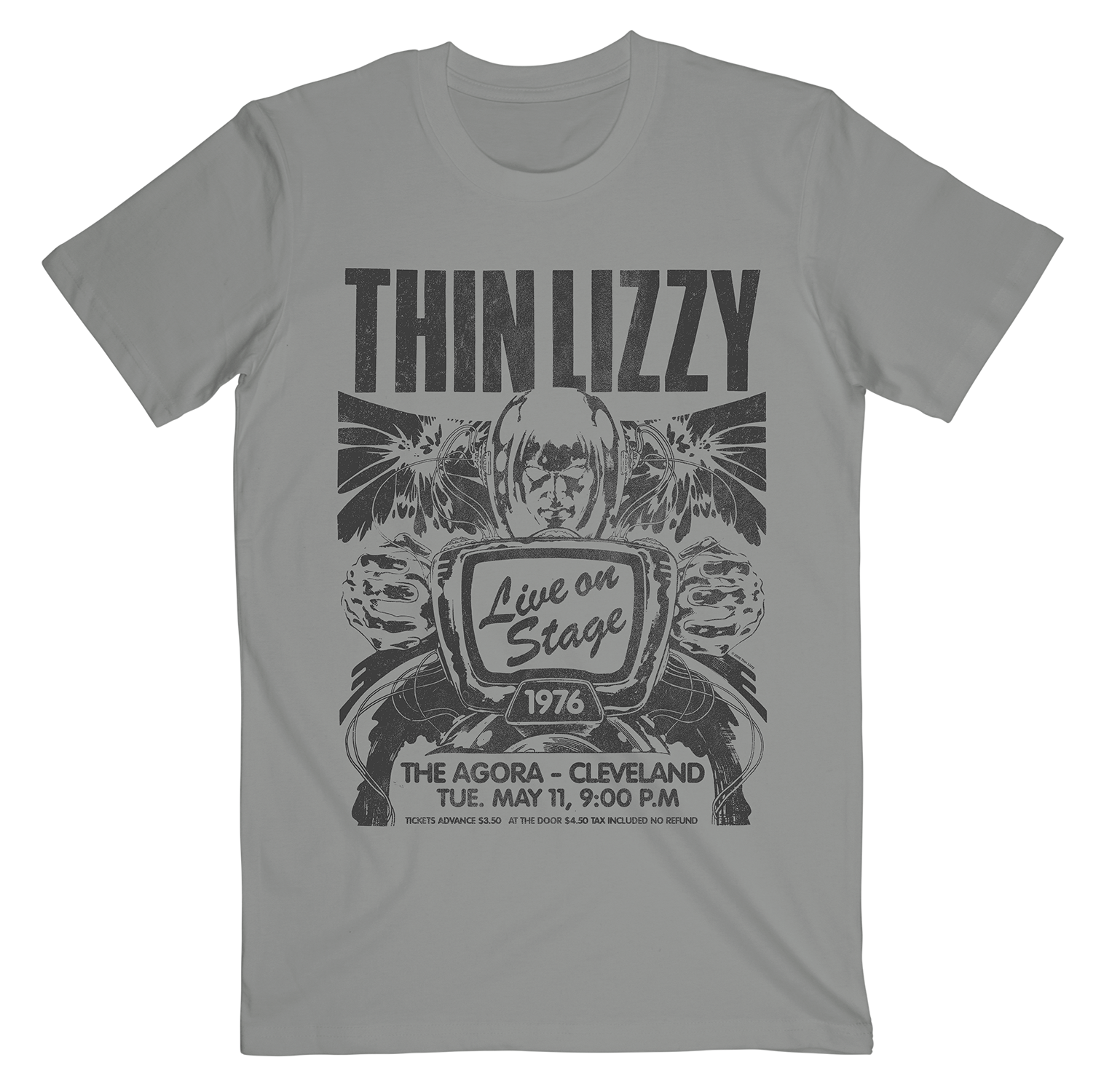 Jailbreak Flyer Cleveland Grey Tee – Thin Lizzy