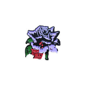 Black Rose Pin Badge