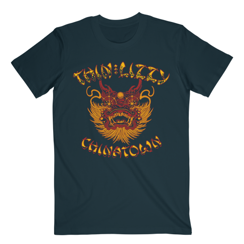 Chinatown Dragon Head Blue Tee