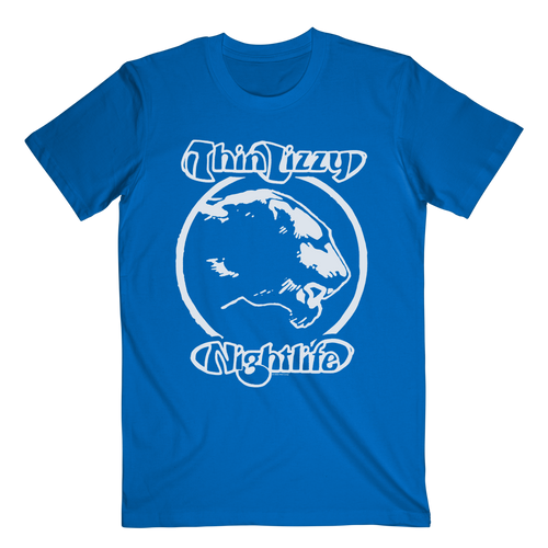 Night Life Panther Blue Tee