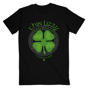 Celtic Shamrock Black Tee